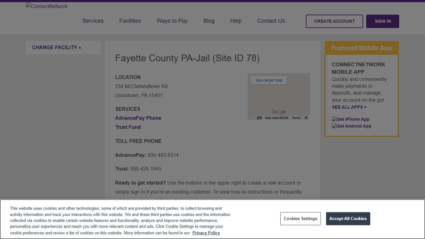 Fayette County PA-Jail | ConnectNetwork